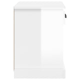 NNEVL Bedside Cabinet High Gloss White 43x36x50 cm