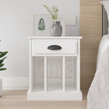 NNEVL Bedside Cabinet High Gloss White 43x36x50 cm