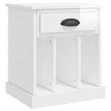 NNEVL Bedside Cabinets 2 pcs High Gloss White 43x36x50 cm