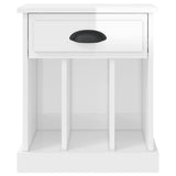NNEVL Bedside Cabinets 2 pcs High Gloss White 43x36x50 cm