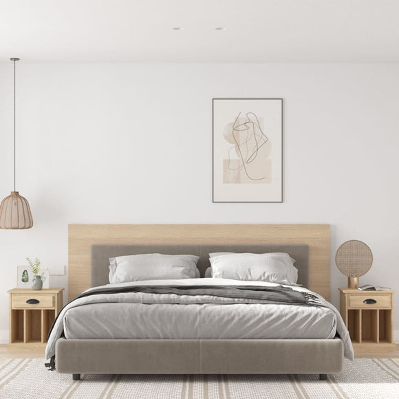NNEVL Bedside Cabinets 2 pcs Sonoma Oak 43x36x50 cm