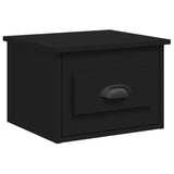NNEVL Wall-mounted Bedside Cabinet Black 41.5x36x28cm