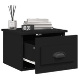 NNEVL Wall-mounted Bedside Cabinet Black 41.5x36x28cm
