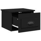 NNEVL Wall-mounted Bedside Cabinet Black 41.5x36x28cm