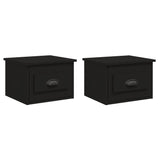 NNEVL Wall-mounted Bedside Cabinets 2 pcs Black 41.5x36x28cm