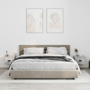 NNEVL Wall-mounted Bedside Cabinets 2 pcs Concrete Grey 41.5x36x28cm