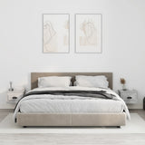 NNEVL Wall-mounted Bedside Cabinets 2 pcs Concrete Grey 41.5x36x28cm