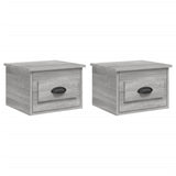 NNEVL Wall-mounted Bedside Cabinets 2 pcs Grey Sonoma 41.5x36x28cm