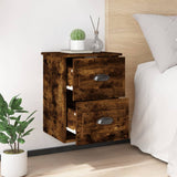 NNEVL Wall-mounted Bedside Cabinets 2 pcs Smoked Oak 41.5x36x53cm