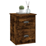 NNEVL Wall-mounted Bedside Cabinets 2 pcs Smoked Oak 41.5x36x53cm