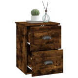 NNEVL Wall-mounted Bedside Cabinets 2 pcs Smoked Oak 41.5x36x53cm