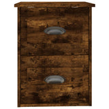 NNEVL Wall-mounted Bedside Cabinets 2 pcs Smoked Oak 41.5x36x53cm