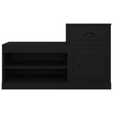 NNEVL Shoe Cabinet Black 100x42x60 cm Engineered Wood