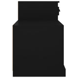 NNEVL Shoe Cabinet Black 100x42x60 cm Engineered Wood