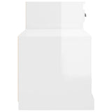 NNEVL Shoe Cabinet High Gloss White 100x42x60 cm Engineered Wood