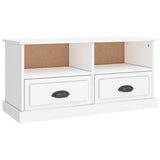 NNEVL TV Cabinet High Gloss White 93x35.5x45 cm Engineered Wood