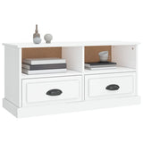 NNEVL TV Cabinet High Gloss White 93x35.5x45 cm Engineered Wood