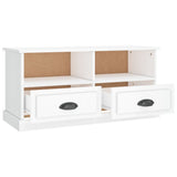 NNEVL TV Cabinet High Gloss White 93x35.5x45 cm Engineered Wood