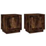 NNEVL Bedside Cabinets 2 pcs Smoked Oak 44x35x45 cm Engineered Wood