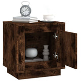 NNEVL Bedside Cabinets 2 pcs Smoked Oak 44x35x45 cm Engineered Wood