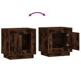 NNEVL Bedside Cabinets 2 pcs Smoked Oak 44x35x45 cm Engineered Wood