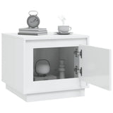 NNEVL Coffee Table High Gloss White 51x50x44 cm Engineered Wood