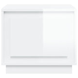 NNEVL Coffee Table High Gloss White 51x50x44 cm Engineered Wood