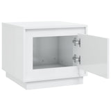 NNEVL Coffee Table High Gloss White 51x50x44 cm Engineered Wood