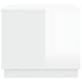 NNEVL Coffee Table High Gloss White 51x50x44 cm Engineered Wood