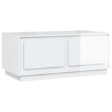 NNEVL Coffee Table High Gloss White 102x50x44 cm Engineered Wood