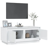 NNEVL Coffee Table High Gloss White 102x50x44 cm Engineered Wood