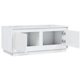 NNEVL Coffee Table High Gloss White 102x50x44 cm Engineered Wood