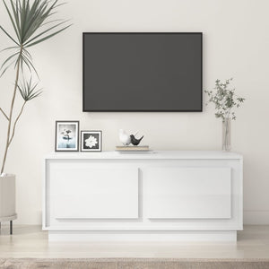 NNEVL Coffee Table High Gloss White 102x50x44 cm Engineered Wood