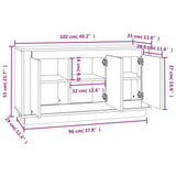 NNEVL Sideboard White 102x35x55 cm Engineered Wood