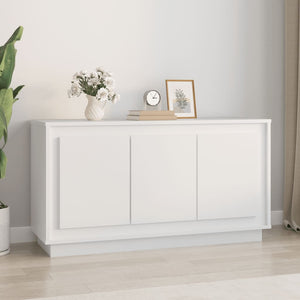 NNEVL Sideboard White 102x35x55 cm Engineered Wood