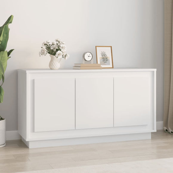 NNEVL Sideboard White 102x35x55 cm Engineered Wood