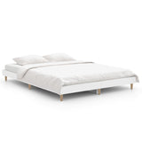 NNEVL Bed Frame without Mattress White 135x190 cm Engineered Wood
