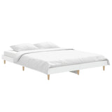 NNEVL Bed Frame without Mattress White 135x190 cm Engineered Wood