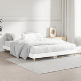 NNEVL Bed Frame without Mattress White 135x190 cm Engineered Wood
