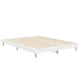 NNEVL Bed Frame without Mattress White 135x190 cm Engineered Wood