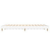 NNEVL Bed Frame without Mattress White 135x190 cm Engineered Wood