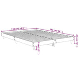 NNEVL Bed Frame without Mattress White 135x190 cm Engineered Wood