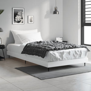 NNEVL Bed Frame without Mattress White 90x190 cm Engineered Wood