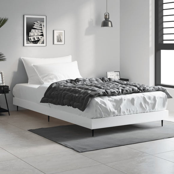 NNEVL Bed Frame without Mattress White 90x190 cm Engineered Wood