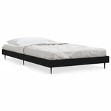 NNEVL Bed Frame Black 92x187 cm Single Size Engineered Wood