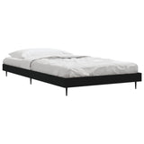 NNEVL Bed Frame Black 92x187 cm Single Size Engineered Wood