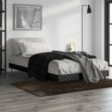 NNEVL Bed Frame Black 92x187 cm Single Size Engineered Wood