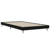 NNEVL Bed Frame Black 92x187 cm Single Size Engineered Wood
