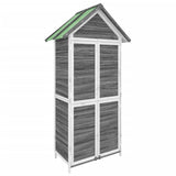 NNEVL Garden Tool Shed Grey 89x52.5x175 cm Solid Wood Pine