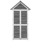 NNEVL Garden Tool Shed Grey 89x52.5x175 cm Solid Wood Pine